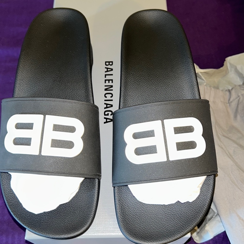 Black and white Balenciaga sandals BRAND NEW .